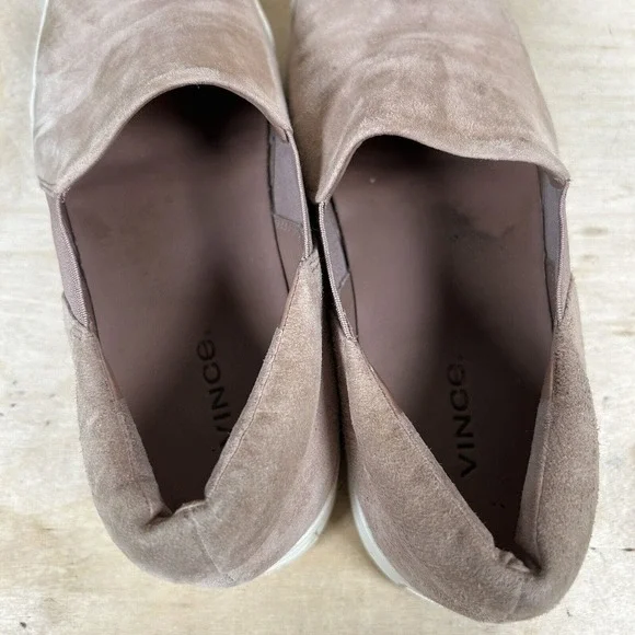 Vince Womens 6.5 Velour Velvet Slip On Athletic Sneaker Shoes Pink - Picture 5 of 7